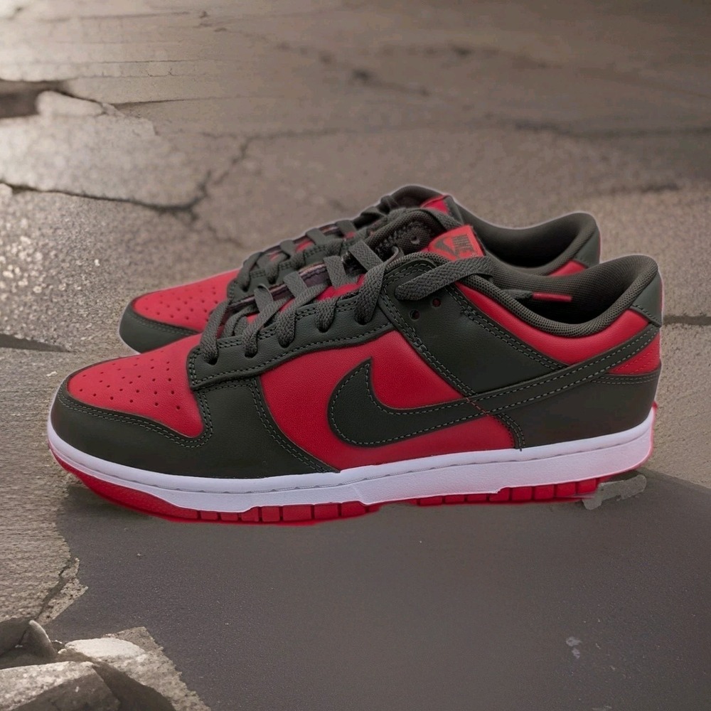 Nike Dunk Low Retro BTTYS Mystic Red Cargo Khaki Men Size 11 Freddy Krueger NIB